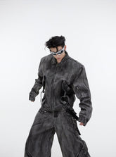 ArguE CulturE Wasteland Style Oversized Pocket Denim Jacket - COPPING THREADS - ArguE CulturE